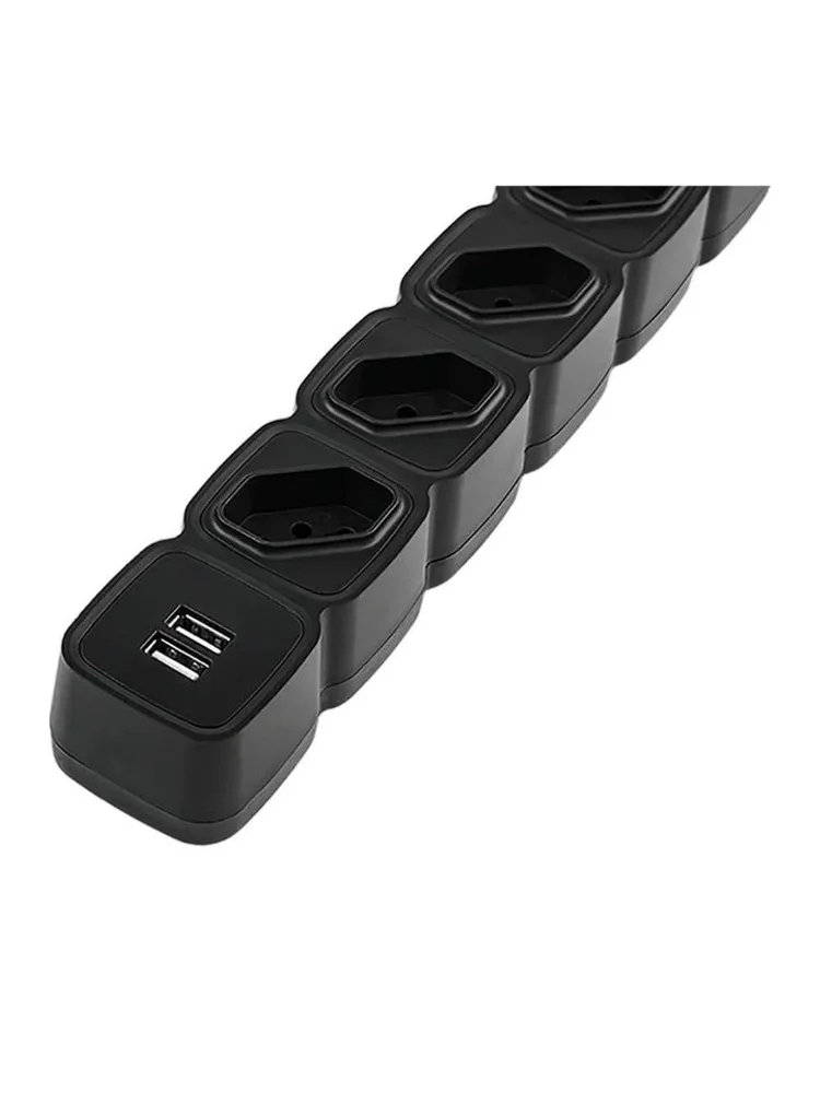 Imagem 5 de 5 do produto Protetor Eletrico Intelbras Epe204 4 Tomadas 2 Usb Preto