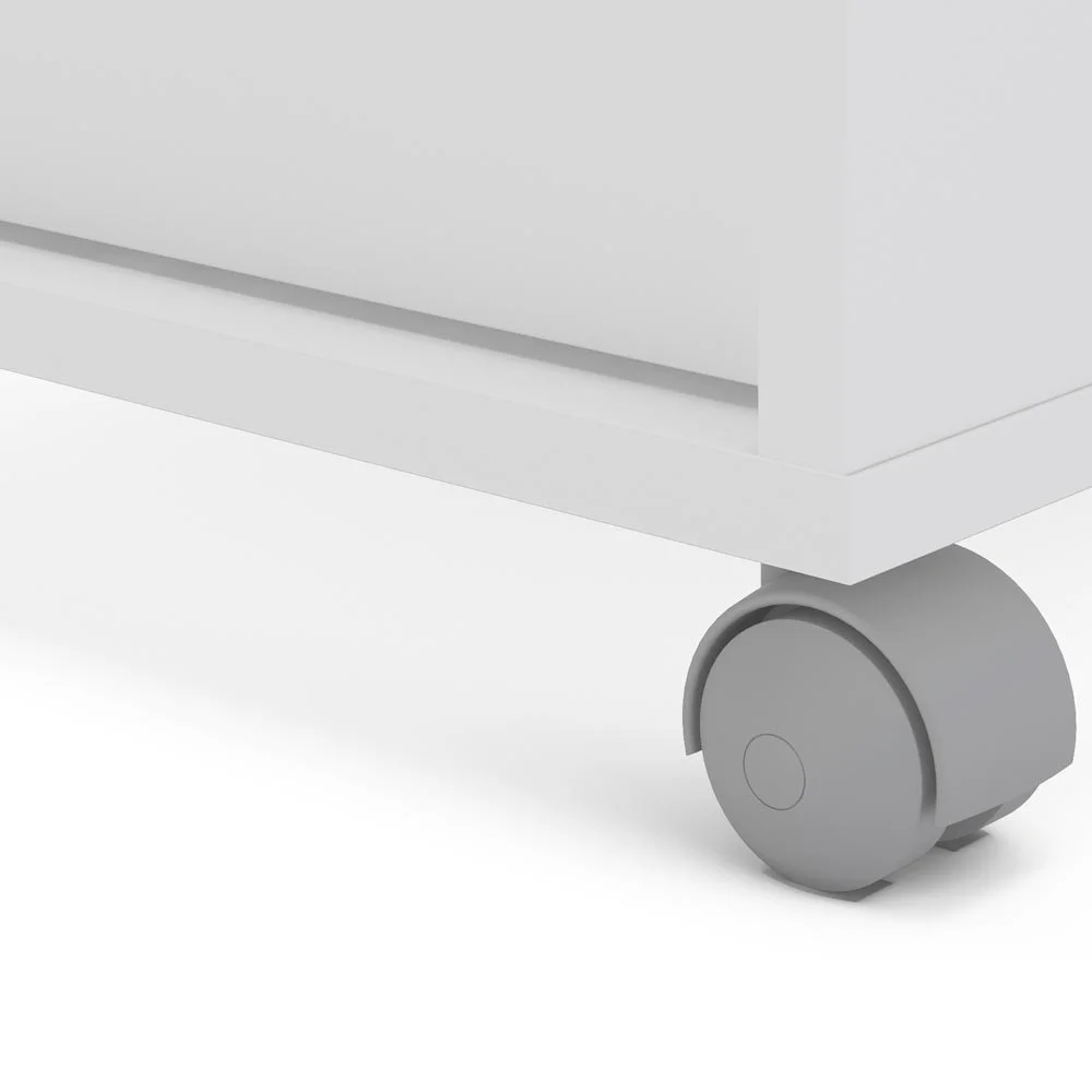 Imagem 3 de 5 do produto Gaveteiro Exclusive 4 Gavetas Com Rodízios Branco - Panorama Móveis