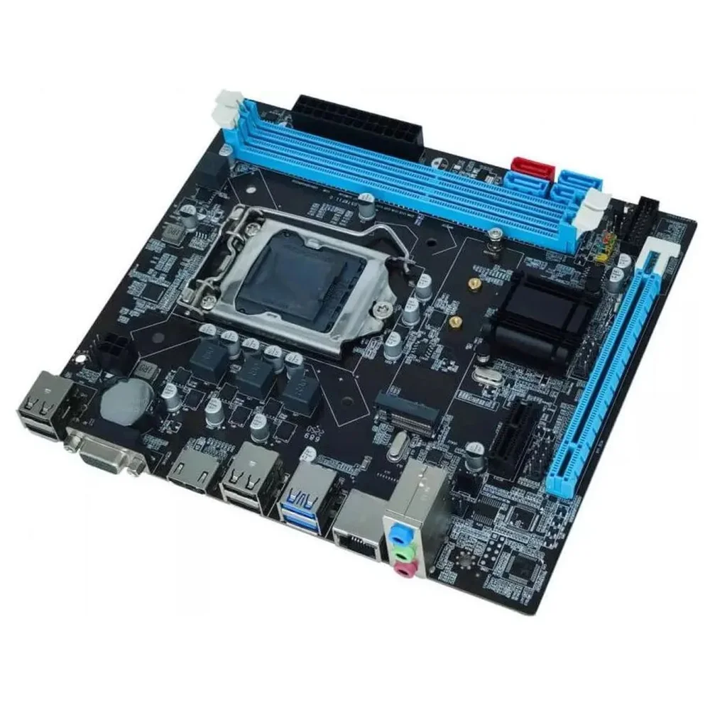 Placa-mae Bmbb75-d3hgu-m2 Rev 2.0 Box Ddr3 1155p Rede 10/100/1000 Bluecase - 16gb / Vga / HDMI / Usb 3.0 / M.2 Nvme.