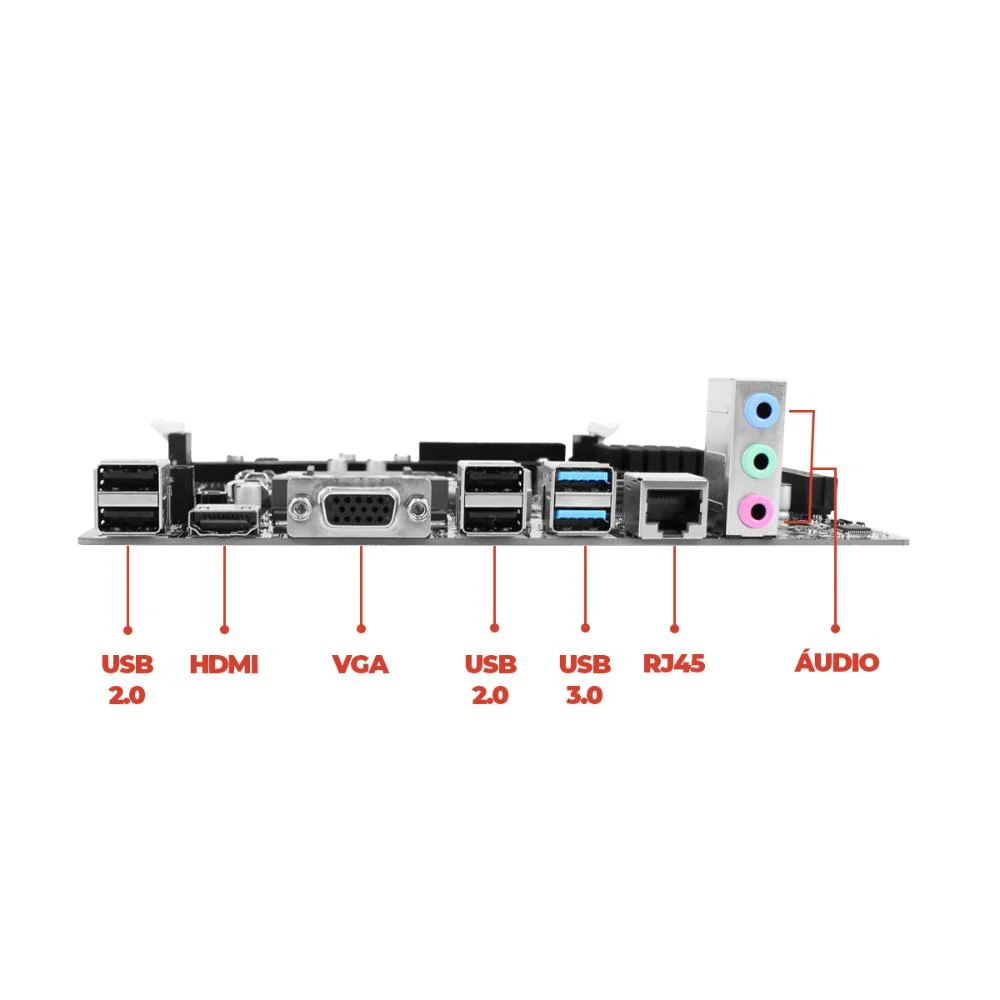 Placa-mae Bmbb75-d3hgu-m2 Rev 2.0 Box Ddr3 1155p Rede 10/100/1000 Bluecase - 16gb / Vga / HDMI / Usb 3.0 / M.2 Nvme.