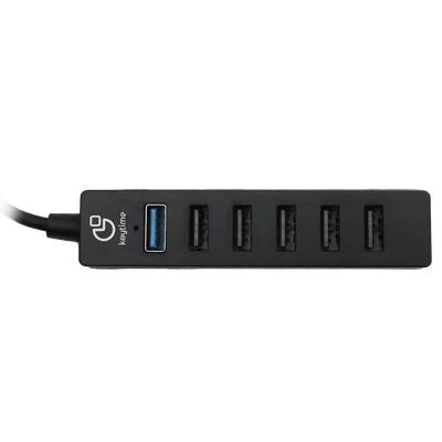Adaptador Usb 7 Em 1 Keytime Data Port Usb 6 Usb 2.0 1 Usb 3