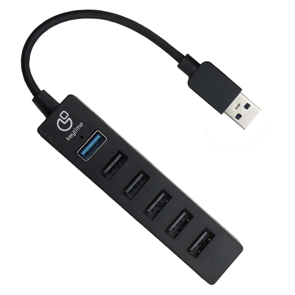 Imagem 4 de 4 do produto Adaptador Usb 7 Em 1 Keytime Data Port Usb 6 Usb 2.0 1 Usb 3