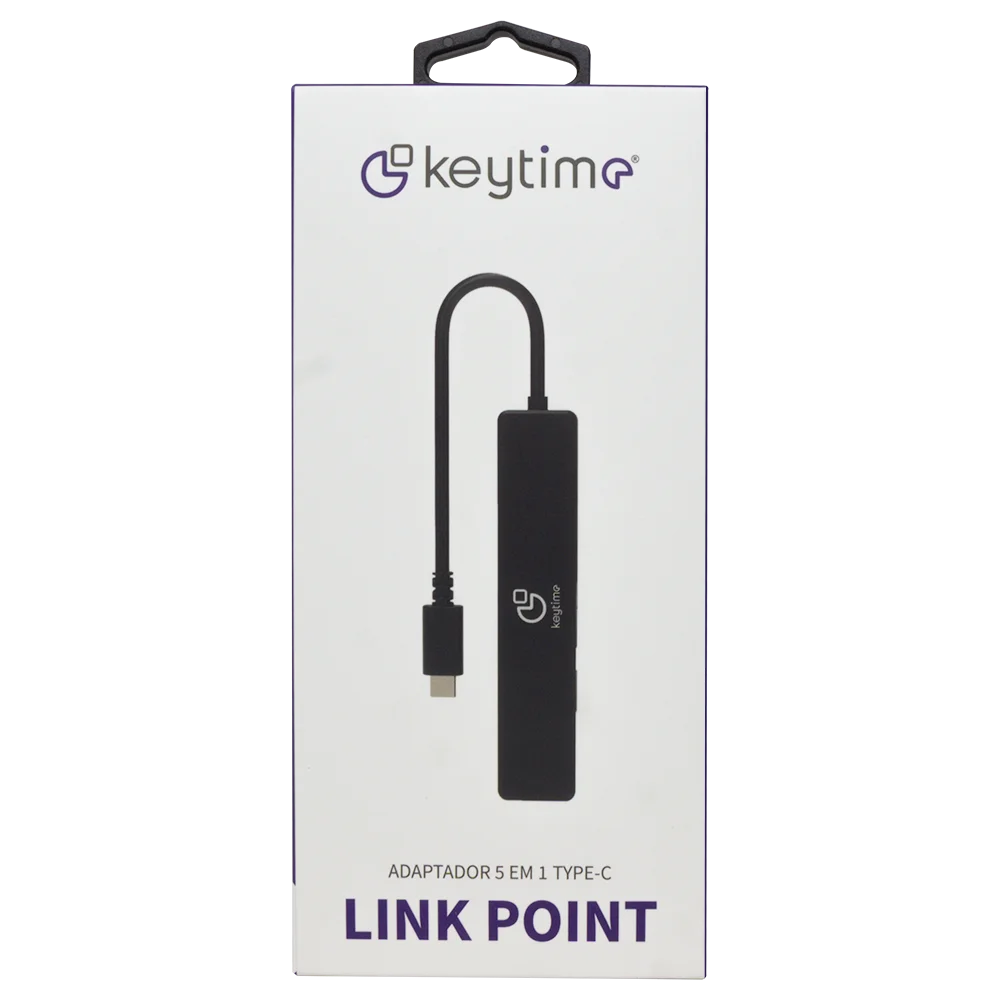 Imagem 2 de 4 do produto Adaptador Usb 5 Em 1 Keytime Link Point Usb-c/usb/hdmi Hub