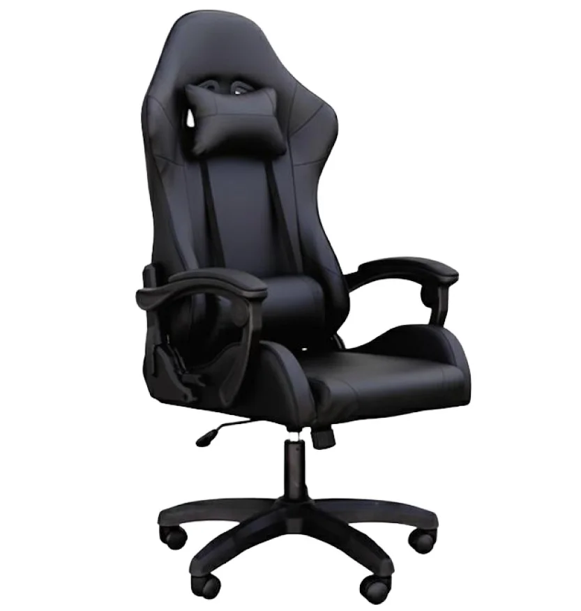 Cadeira Gamer C7 Neo Ergonômica com Almofadas de Cabeça e Lombar, Design Resistente - Preta e Branca - Preta Cadeira Gamer C7 Neo Ergonômica com Almofadas de Cabeça e Lombar, Design Resistente - Preta e Branca - Preta