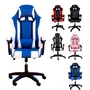Cadeira Gamer Ergonômica C7 Neo Comfort Reclinável com Apoio Lombar, Base Giratória e Ajuste de Altura - Azul e Branco