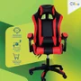 Cadeira Gamer Setup Profissional Escritório Ergonômica Gamers Reclinável Base giratória Apoio Lombar Resistente Home Office C7 Neo Comfort - Preto e Vermelho