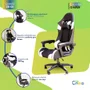 Cadeira Gamer C7 Neo Ergonômica com Almofadas de Cabeça e Lombar, Design Resistente - Preta e Branca - Preta e Branca