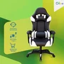 Cadeira Gamer C7 Neo Ergonômica com Almofadas de Cabeça e Lombar, Design Resistente - Preta e Branca - Preta e Branca