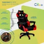 Cadeira Gamer C7 Neo Ergonômica com Almofadas de Cabeça e Lombar, Design Resistente - Preto e Vermelho