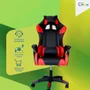 Cadeira Gamer C7 Neo Ergonômica com Almofadas de Cabeça e Lombar, Design Resistente - Preto e Vermelho