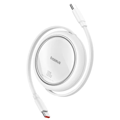 Cabo Tipo C Para Tipo C Baseus Free2draw Mini Retrátil 100w 1 M Baseus Branco - P10364500211-00 - Bivolt