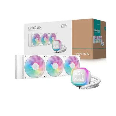 Water Cooler 360mm Deepcool Lp360 Wh, ARGB, Display Lcd, White - R-lp360-whmsmc-g-1