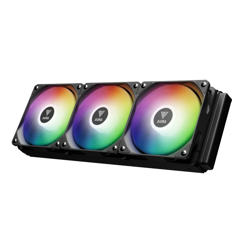 Water Cooler 360mm Gamdias Aura Gl 360 Lite, ARGB, Black - Aura Gl360 Lite Water Cooler 360mm Gamdias Aura Gl 360 Lite, ARGB, Black - Aura Gl360 Lite