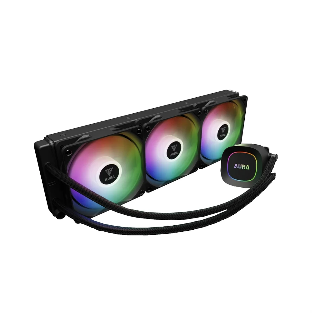 Water Cooler 360mm Gamdias Aura Gl 360 Lite, ARGB, Black - Aura Gl360 Lite Water Cooler 360mm Gamdias Aura Gl 360 Lite, ARGB, Black - Aura Gl360 Lite