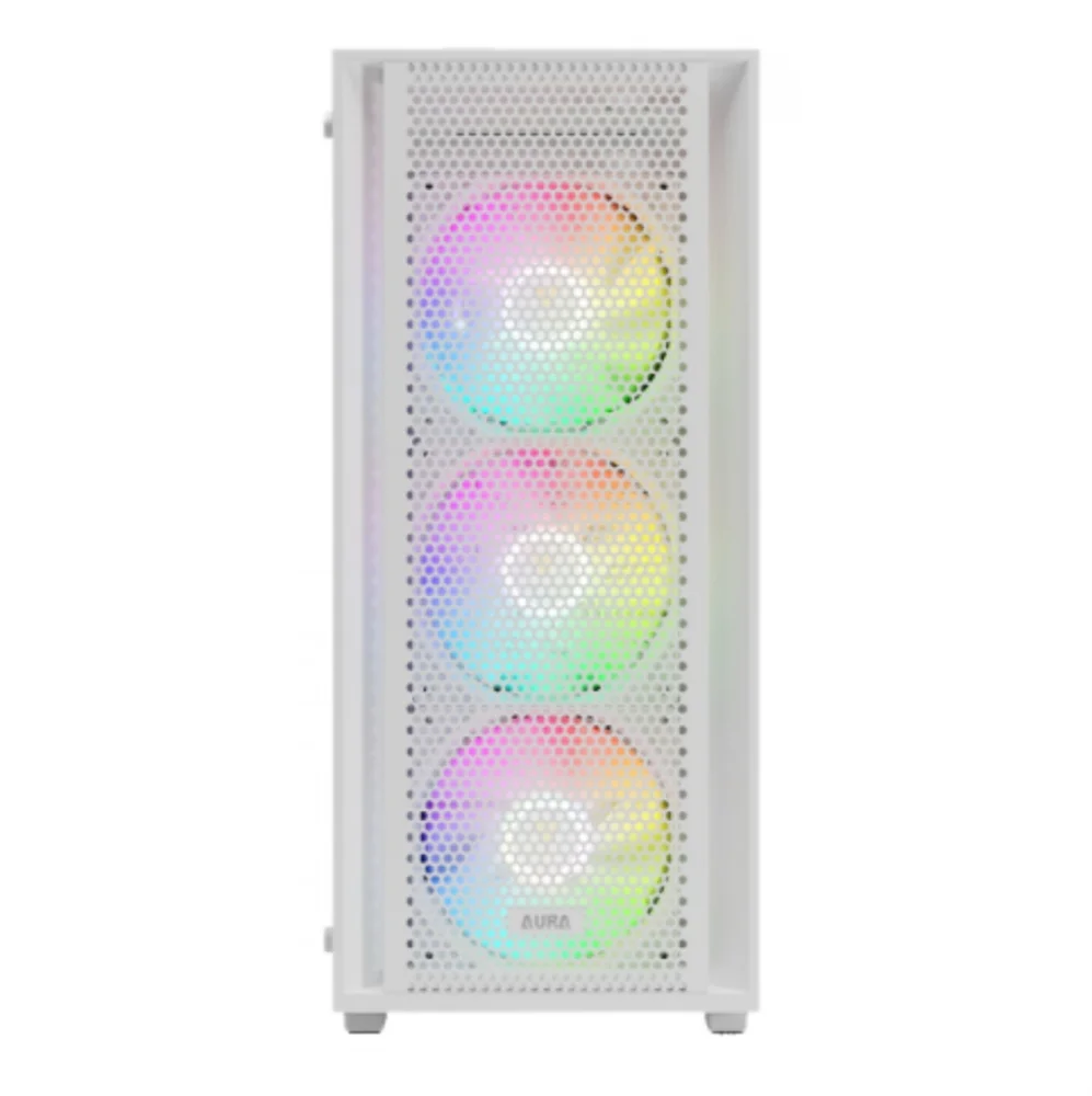Imagem 2 de 5 do produto Gabinete Gamer Gamdias Aura Gc2 Elite Wh ARGB, Mid-tower, Vidro Temp, 4 Fans, White - Aura Gc2 Elite Wh ARGB