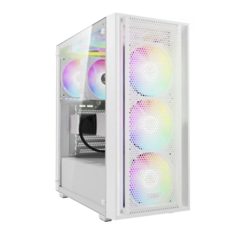 Imagem 4 de 5 do produto Gabinete Gamer Gamdias Aura Gc2 Elite Wh ARGB, Mid-tower, Vidro Temp, 4 Fans, White - Aura Gc2 Elite Wh ARGB