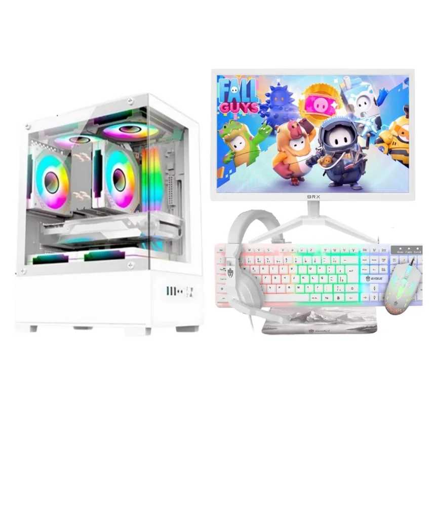 PC Gamer Branco White Completo Intel Core i5 Memoria Ram 16gb SSD 240GB Monitor HDMI " Kit Gamer