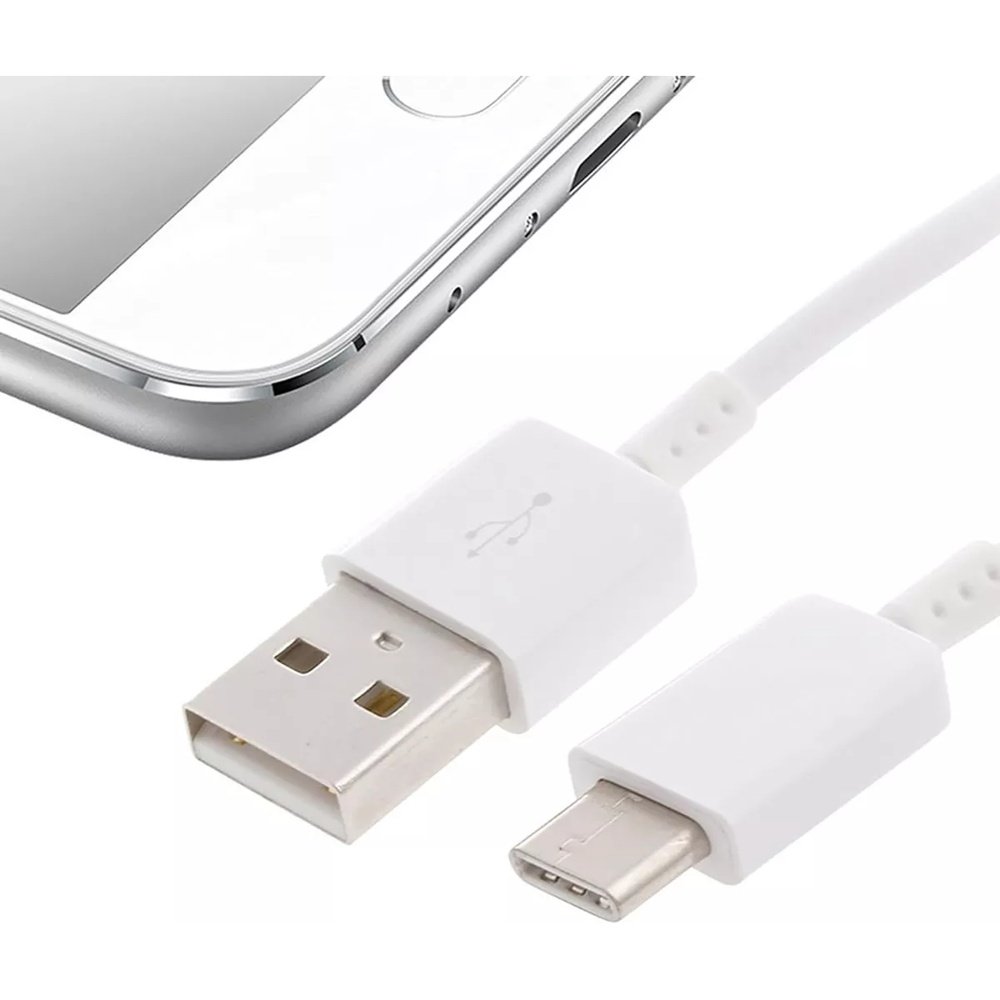 Cabo Carregador Usb-a Para Tipo C Branco Universal