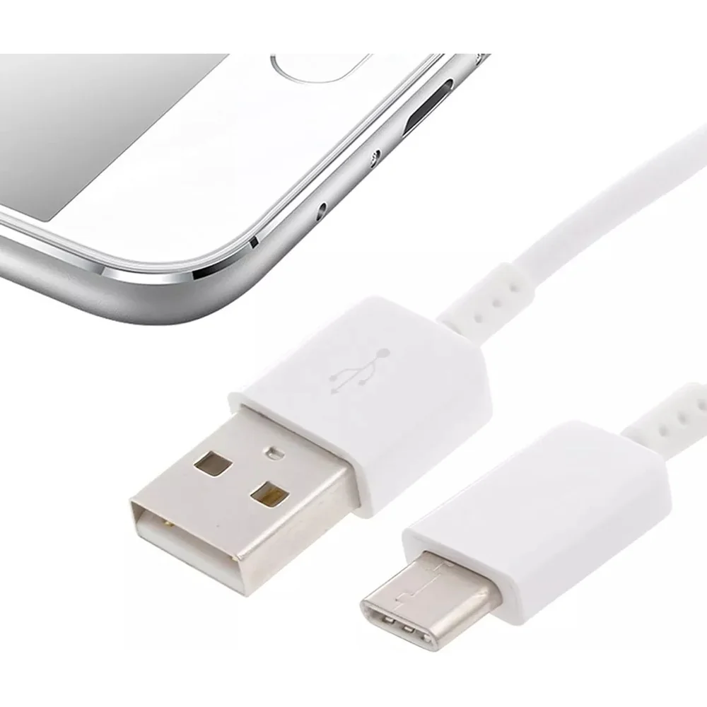 Imagem 1 de 5 do produto Cabo Tipo C Usb-a Branco Para Dispositivos Android
