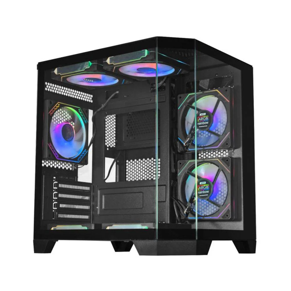 Imagem 3 de 5 do produto Gabinete Gamer K-mex Aquario Cg-0620 Angulo Preto Micro Atx Sem Fan