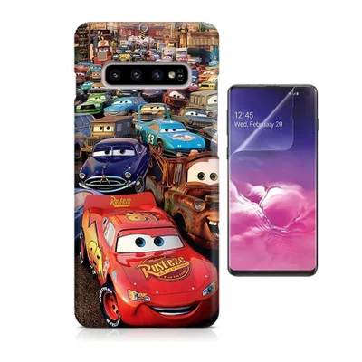 Kit Capa S10 Carros Relampago Mcqueen + Pel Vidro Bd1