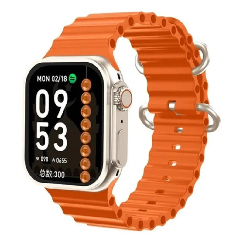 Imagem 4 de 4 do produto Relógio Smartwatch Hw9 Ultramax Acompanha Duas Multiiras Na Cor Laranja