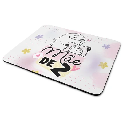Mouse Pad Flork Mães - Mãe De 2 Dois - 22x18