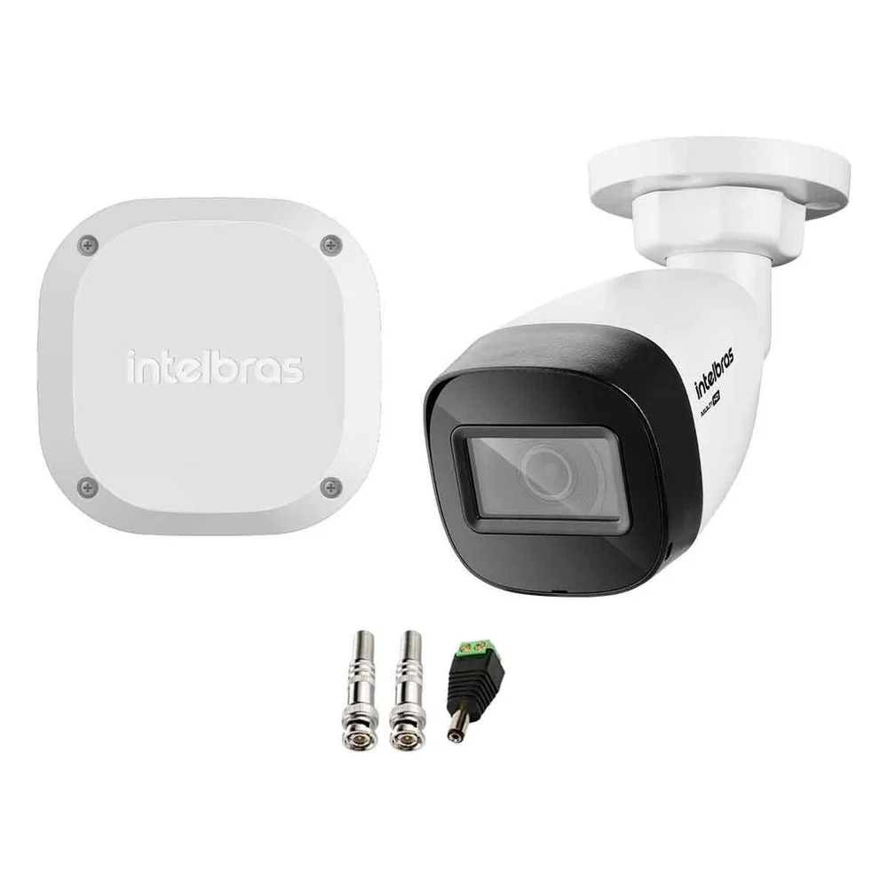 Imagem 4 de 4 do produto Kit 1 Câmera Intelbras Vhd 1130 B Hd 720p Infra 30m Ip67 + 1 Vbox 1100e Branca Ip66 + Conectores