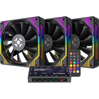 Kit Cooler Fan ARGB Fortrek Frosty Preto Com Controladora/controle 2