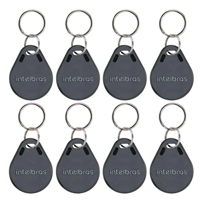 Kit 08 Chaveiro De Acesso Por Proximidade Rfid Th 1000 Tag 125 Khz Intelbras