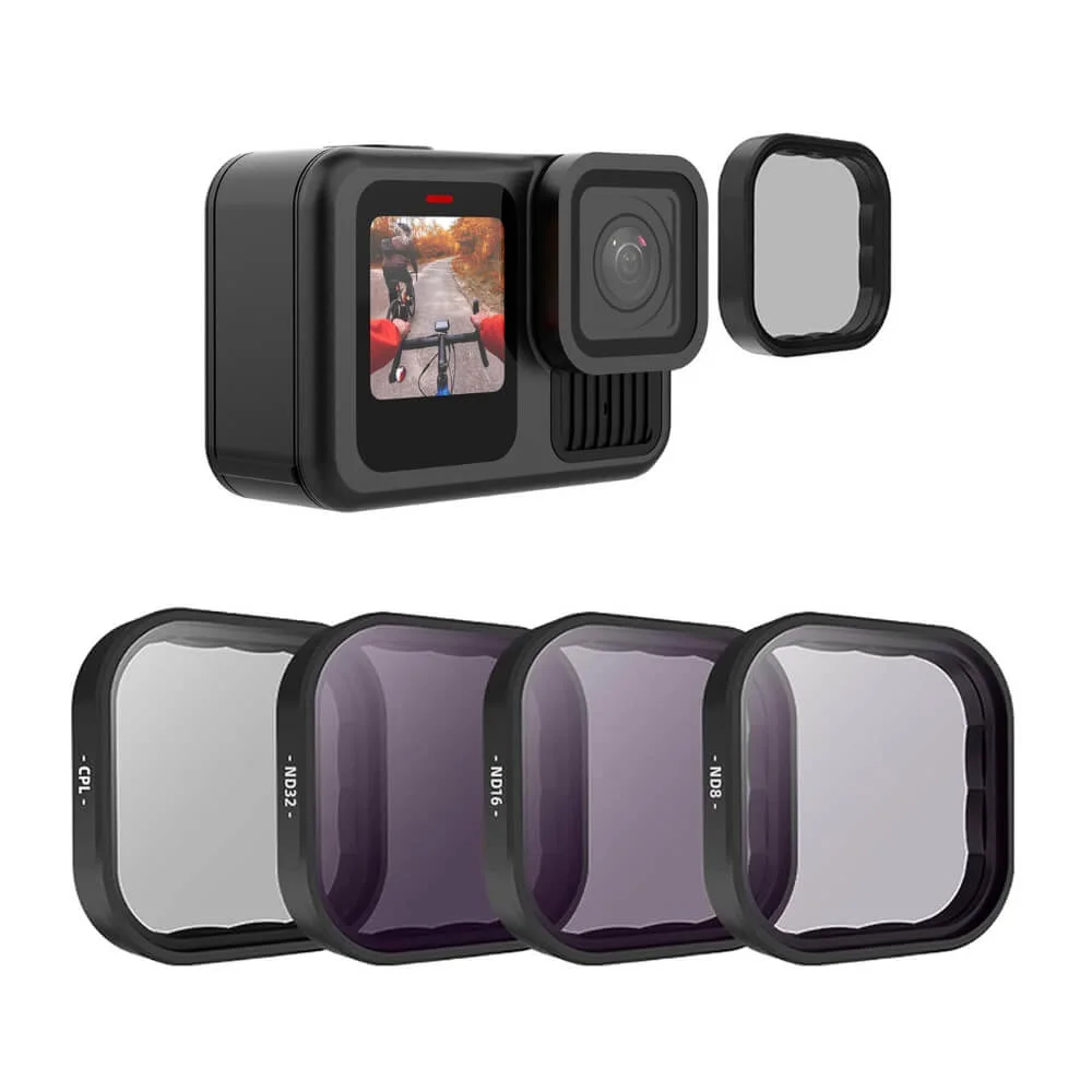 Imagem 3 de 5 do produto Kit De Filtros Cpl/ Nd8/16/32 Para Gopro Hero 13 Black - Telesin