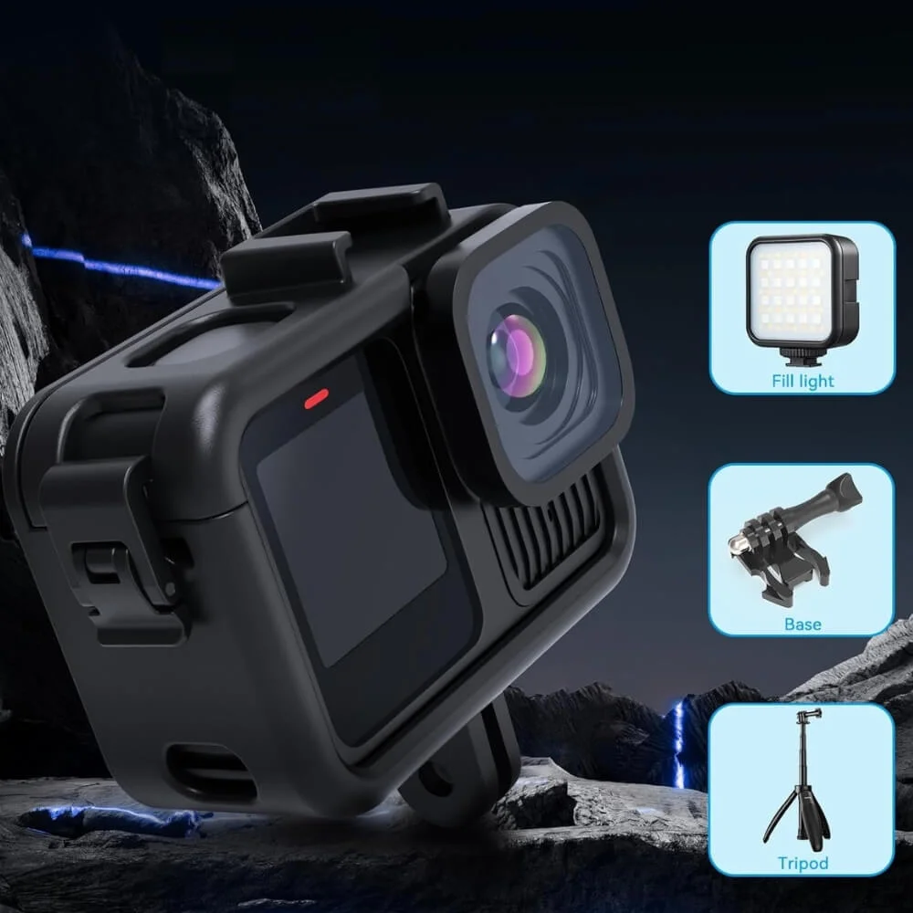 Suporte Frame Para Câmera Gopro Hero 13/12/11/10/9 Black - Telesin Suporte Frame Para Câmera Gopro Hero 13/12/11/10/9 Black - Telesin