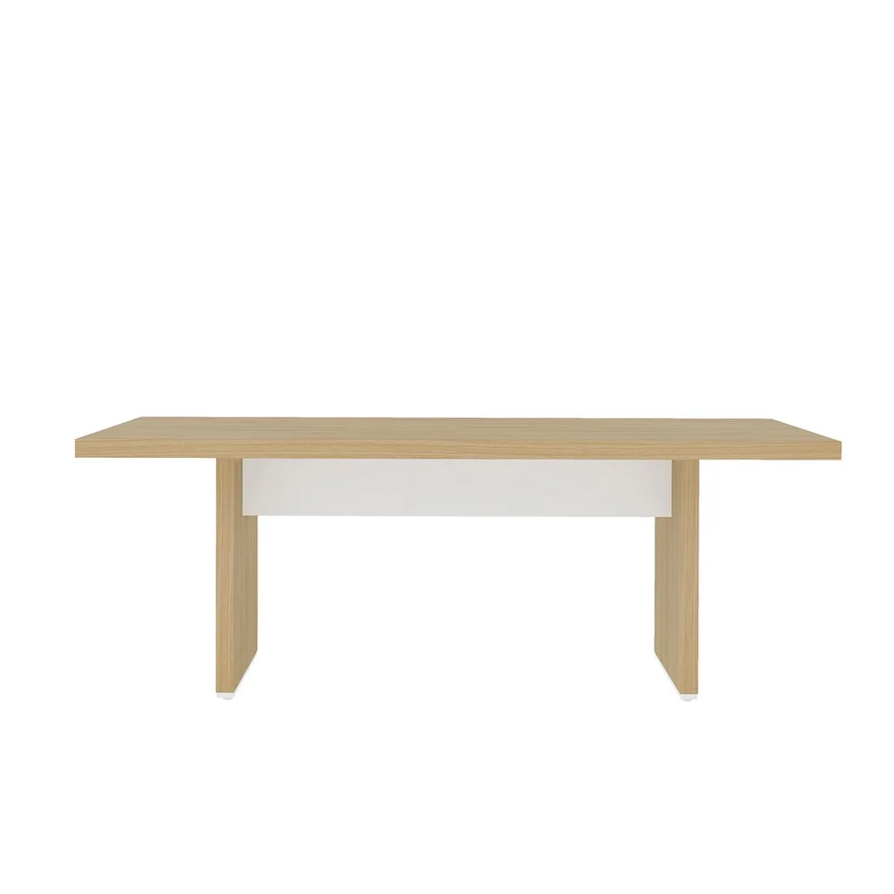 Imagem 3 de 5 do produto Mesa Escrivaninha Para Escritório Tamburato 2000 | Artany Cor:carvalho/branco