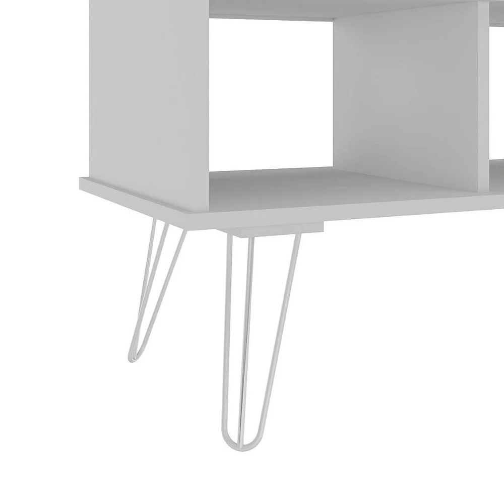 Imagem 4 de 5 do produto Mesa Escrivaninha Para Escritório Dubai Adaptável | Artany Cor:carvalho/branco