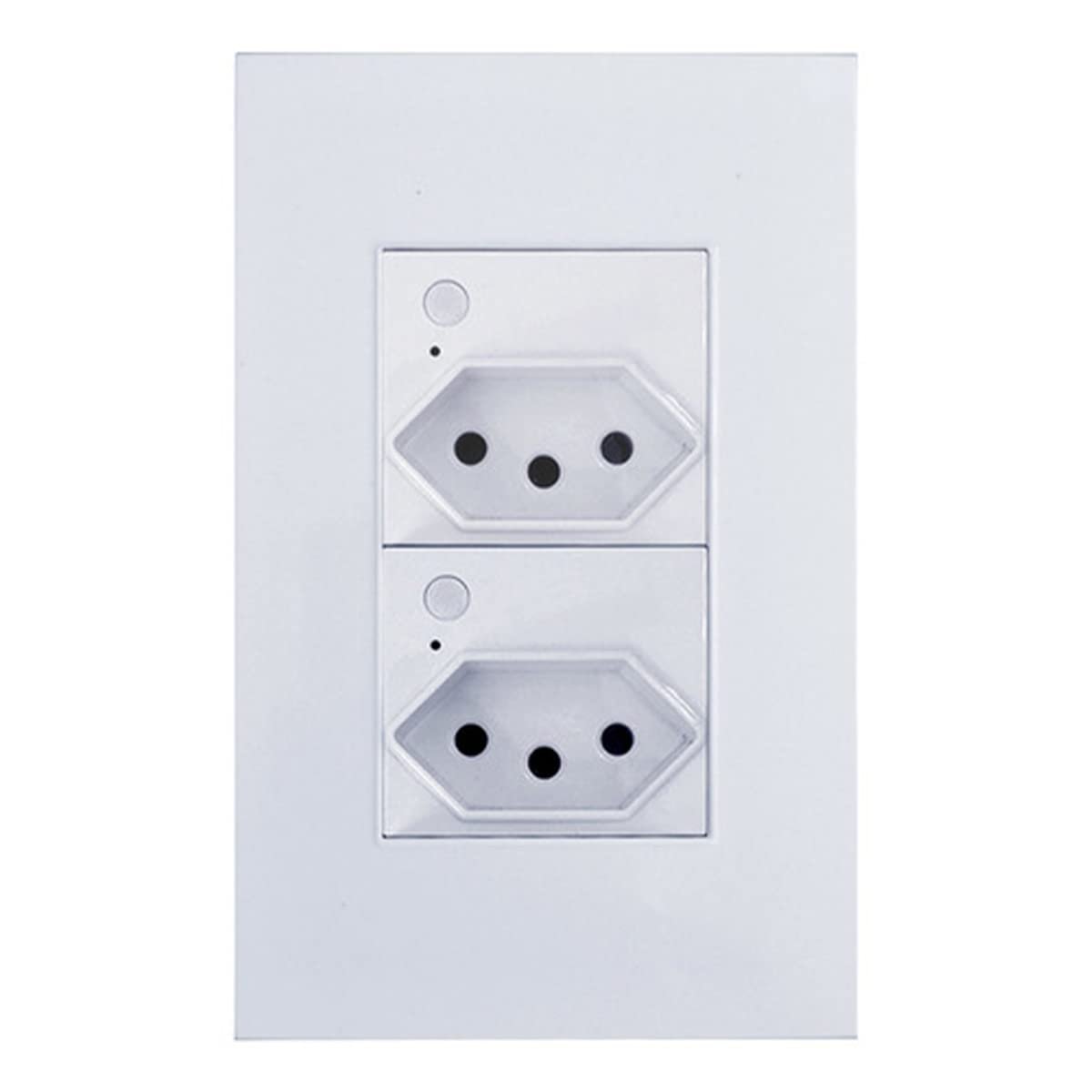 Tomada Dupla 10a Inteligente Com Botão Manual Compátivel Com Alexa E Google Home