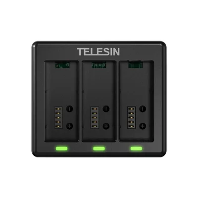 Carregador Triplo Para Gopro Hero 13 Black - Telesin