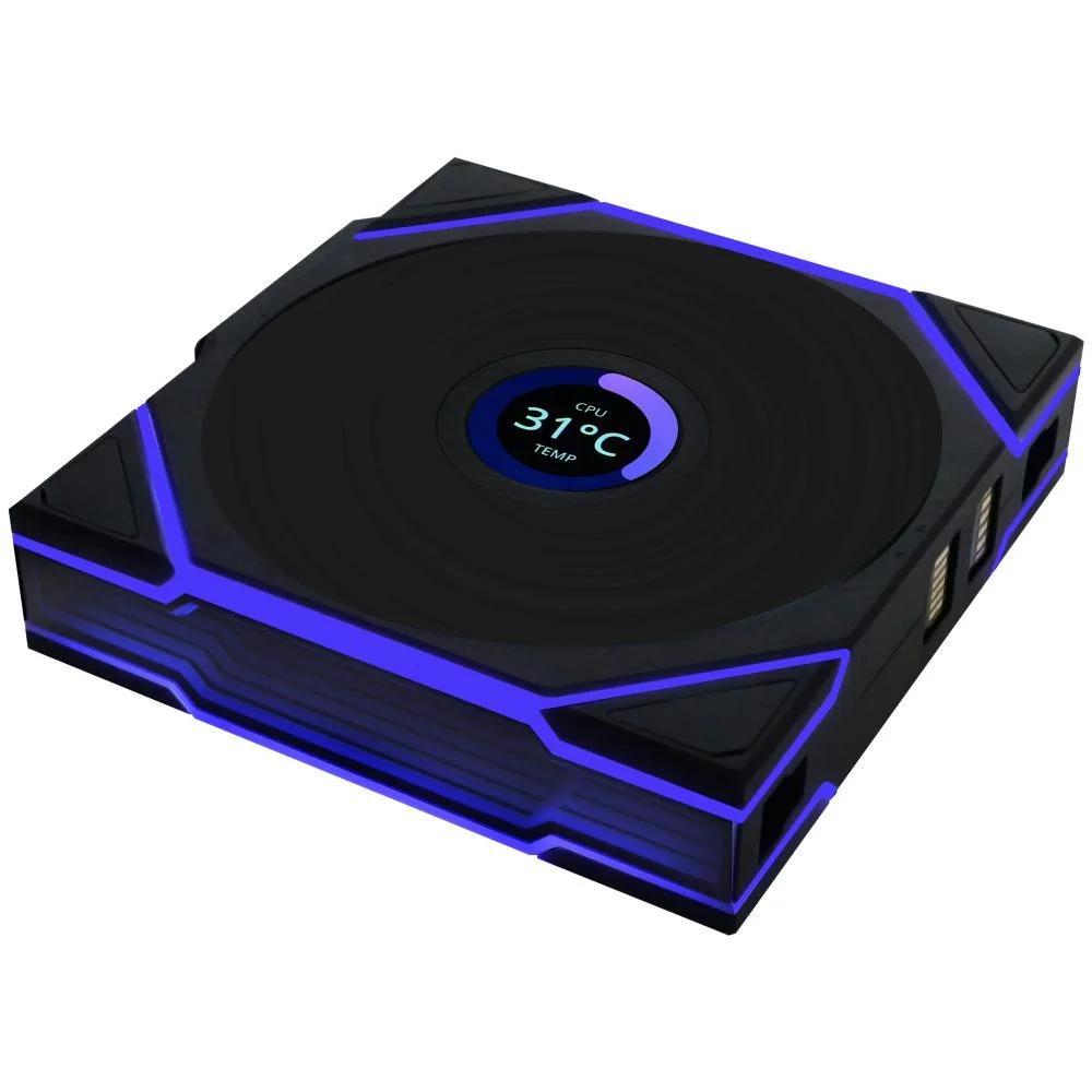 Kit 3 Fan 120mmx25mm ARGB Lian Li Uni Fan Tl Wireless Lcd Reverse Blade Preto 12rtllcd1w3b 6
