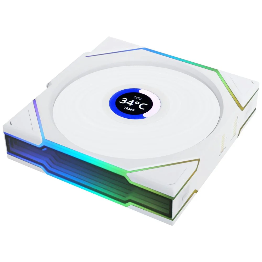 Kit 3 Fan 120mmx25mm ARGB Lian Li Uni Fan Tl Wireless Lcd Branco 12tllcd1w3w 7