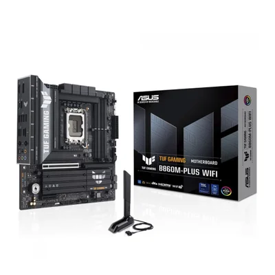 Placa Mãe Asus Tuf Gaming B860m-plus Wifi, Intel LGA  1851, Matx, Wf/blt, Ddr5 - Tuf Gaming B860m-plus Wifi