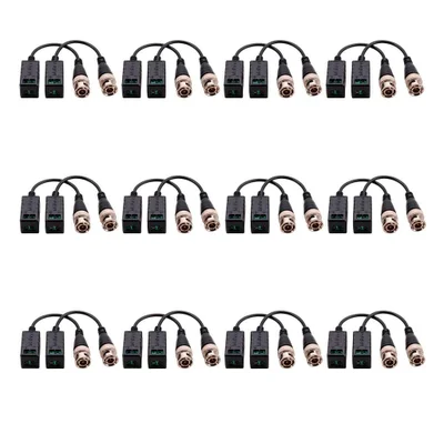 Kit 12 Pares Conversor  Balun Passivo Intelbras Vb 501 P Compatível Analógicas Hd, Full Hd, 4mp E 4k