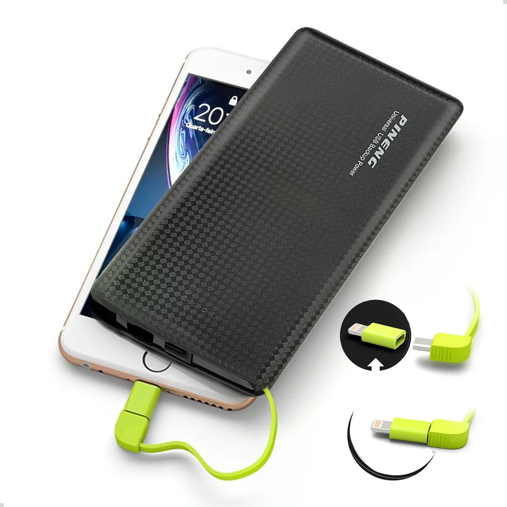Imagem 2 de 5 do produto Carregador Portátil 10.000mah Power Bank Slim Celular Tablet (preto)