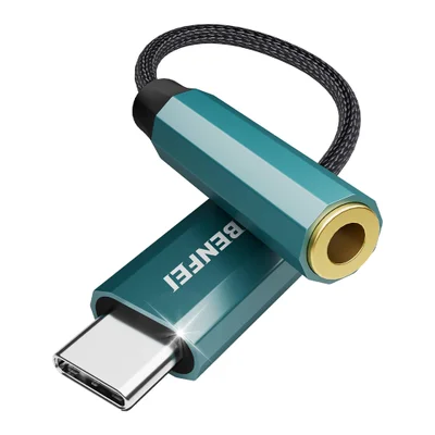 Adaptador Áudio Benfei Usb C P/3.5mm Fêmea Azul