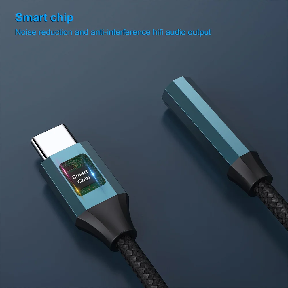 Imagem 4 de 5 do produto Adaptador Áudio Benfei Usb C P/3.5mm Fêmea Azul