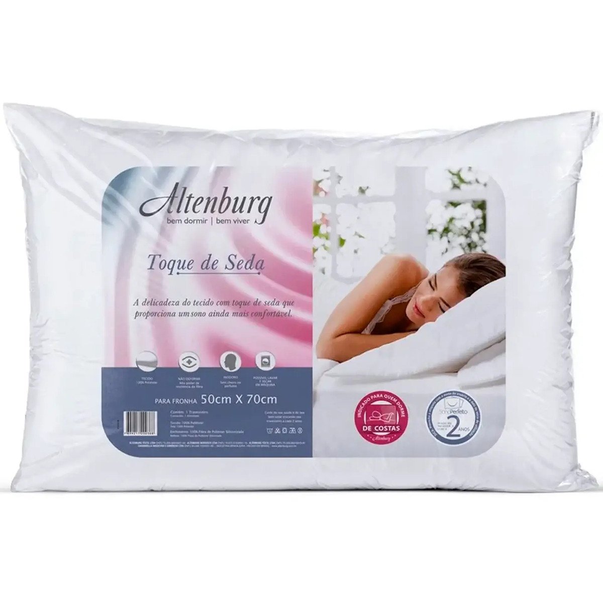 Travesseiro Altenburg Toque De Seda - 01629001550001-0.110  Branco