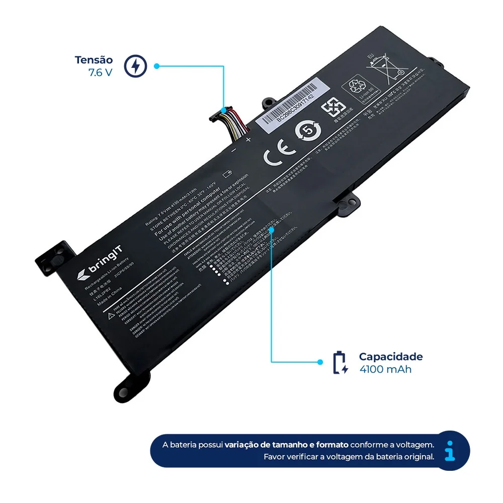 Bateria Para Notebook Lenovo Ideapad 320-15ast 7.6v