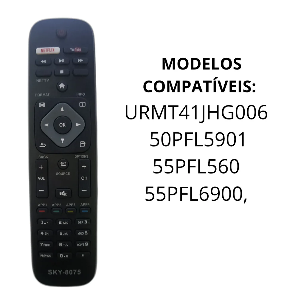 Imagem 3 de 4 do produto Controle Philips Smart Fbg -8075 Sky -8075