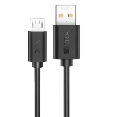 Cabo Micro Usb P/usb A 1hora 2.1a 1m Preto Pacote 100un
