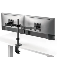 Suporte Dois Monitores Cs12 17pol A 32pol Preto - Vesa 75x75 / 100x100 - Clanm