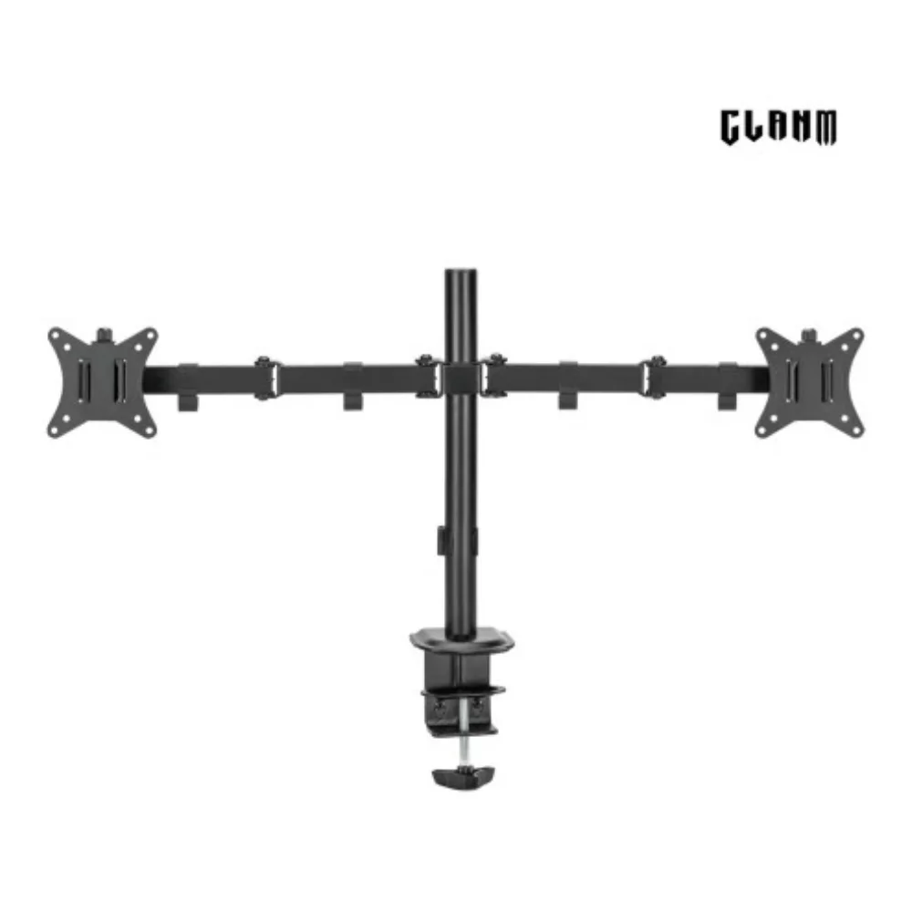 Imagem 2 de 5 do produto Suporte Dois Monitores Cs12 17pol A 32pol Preto - Vesa 75x75 / 100x100 - Clanm