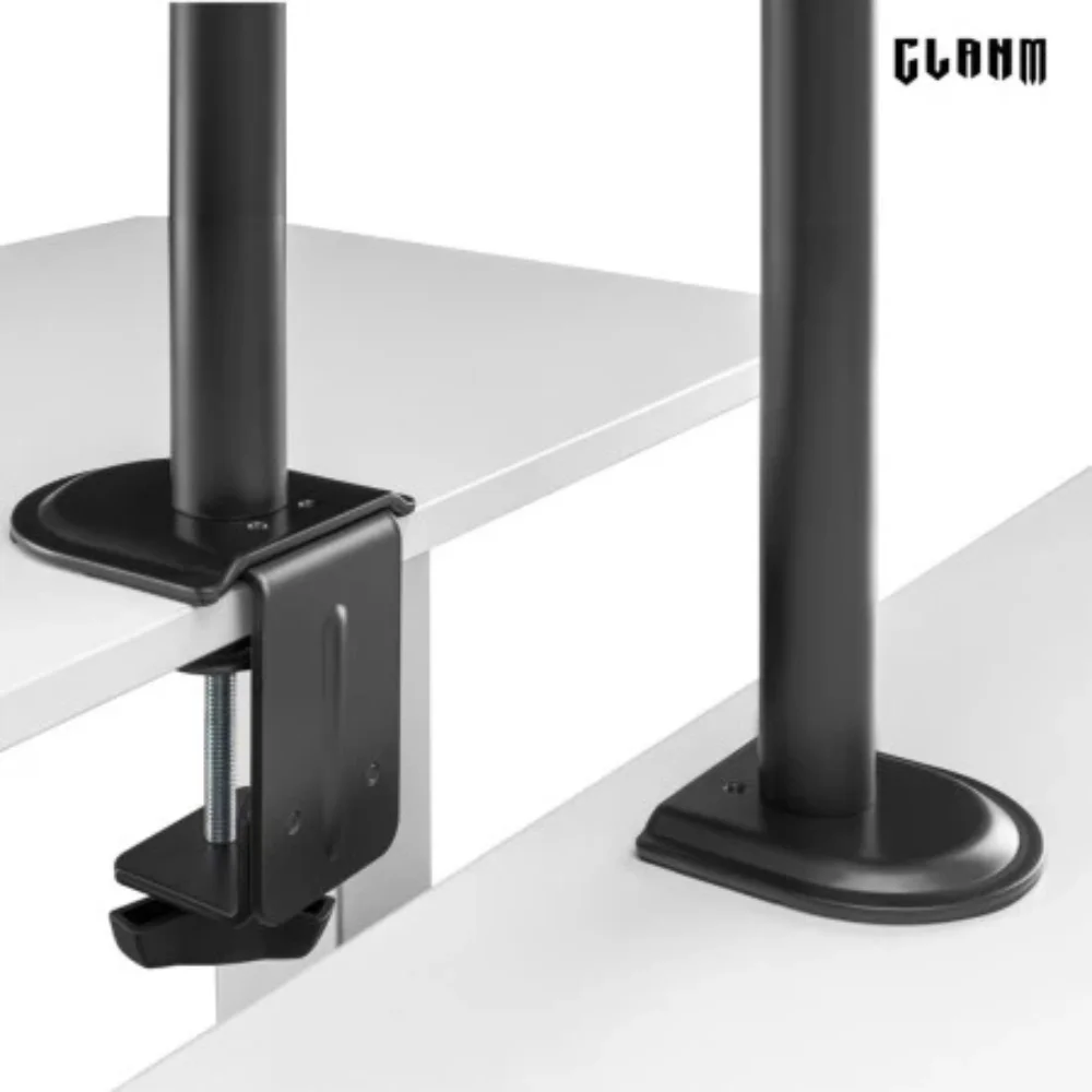 Imagem 3 de 5 do produto Suporte Dois Monitores Cs12 17pol A 32pol Preto - Vesa 75x75 / 100x100 - Clanm